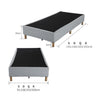 Metal Bed Frame Mattress Foundation Blue - Queen