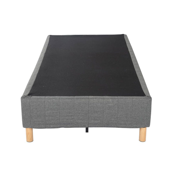 Metal Bedframe Mattress Foundation (Dark Grey) - Queen