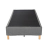 Metal Bedframe Mattress Foundation (Dark Grey)  - Single