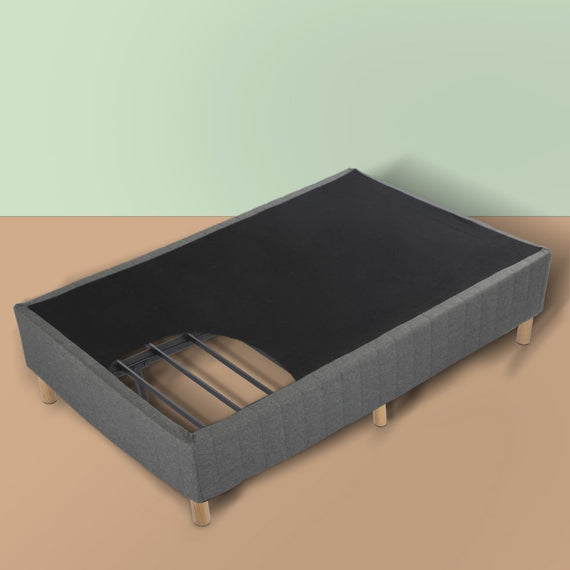 Metal Bedframe Mattress Foundation (Dark Grey)  - Single