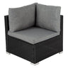 6PCS Outdoor Modular Lounge Sofa Coogee &#8211; Black