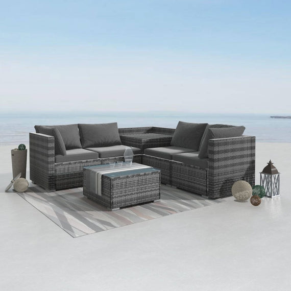 6PCS Outdoor Modular Lounge Sofa Coogee-Grey