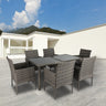 Rural Style Outdoor Grey Wicker 6 Seater Dining Set