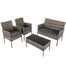 4 Seater Wicker Outdoor Lounge Set &#8211; Mixed Grey