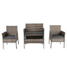 4 Seater Wicker Outdoor Lounge Set &#8211; Mixed Grey