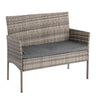 4 Seater Wicker Outdoor Lounge Set &#8211; Mixed Grey