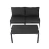 Outdoor 5 Piece Charcoal Grey Couch Set