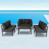 Outdoor 7 Piece Charcoal Grey Couches