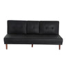 3 Seater Adjustable Sofa Bed With Cup Holder Black