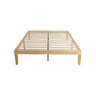 Warm Wooden Natural Bed Base Frame - King Single