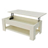 Lift Up Coffee Table with Storage-White