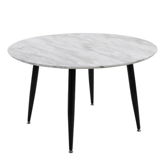 Minimalist Marble Effect Round Coffee Table