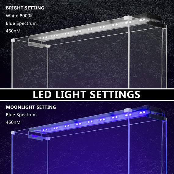 18W Aquarium Blue White LED Light for Tank 75-95cm