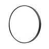 Wall Mirror Round Aluminum Frame Bathroom 80cm BLACK