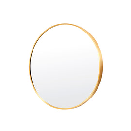 Wall Mirror Round Aluminum Frame Bathroom 50cm GOLD