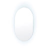 LED Wall Mirror Oval Anti-Fog Bathroom 50x75cm BLACK