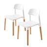 La Bella 2 Set White Retro Belloch Stackable Dining Cafe Chair