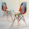 2X Retro Dining Cafe Chair DSW MULTI COLOUR