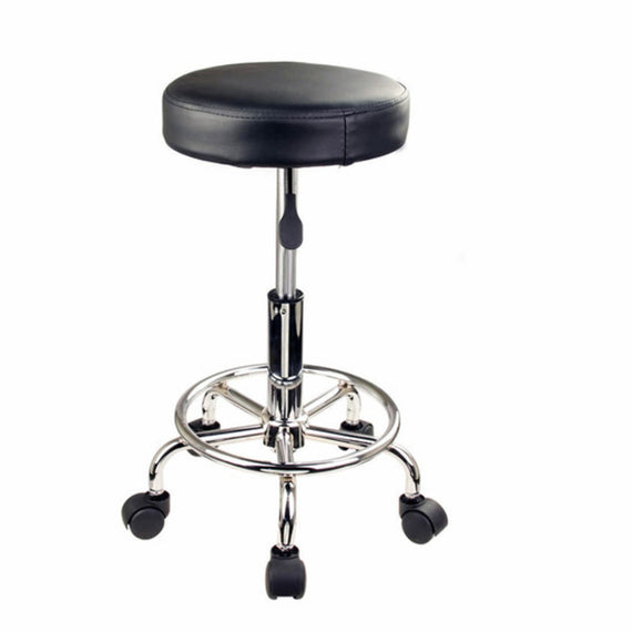 2X Swivel Salon Barber Stool Chair Round Type BLACK