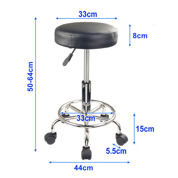 4X Swivel Salon Barber Stool Chair Round Type BLACK