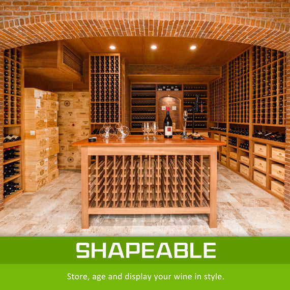 Timber Wine Rack Storage Cellar Organiser 12 Bottle