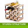 Timber Wine Rack Storage Cellar Organiser 12 Bottle