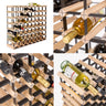 Timber Wine Rack Storage Cellar Organiser 72 Bottle