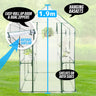 Garden Greenhouse Walk-In Shed 1.9x1.2x1.9M PVC Apex