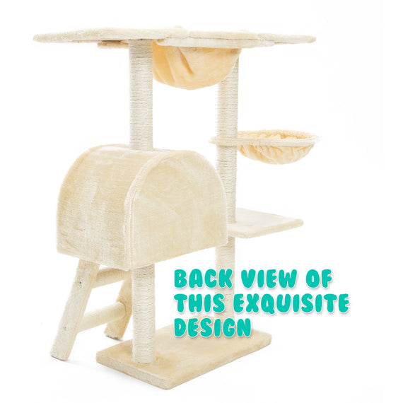 Cat Tree Multi Level Scratcher ATACAMA 100cm BEIGE