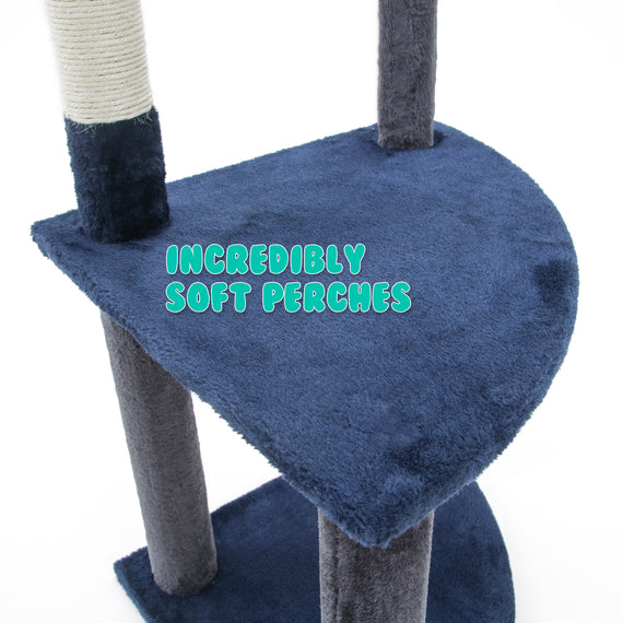 Cat Tree Multi Level Scratcher LUNA 96cm BLUE