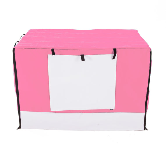 Cage Cover Enclosure for Wire Dog Cage Crate 24in PINK