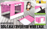 Cage Cover Enclosure for Wire Dog Cage Crate 48in PINK