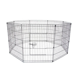 Pet Playpen Foldable Dog Cage 8 Panel 24in