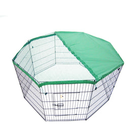 Pet Playpen Foldable Dog Cage 8 Panel 24in with Cover