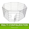 Pet Playpen Foldable Dog Cage 8 Panel 24in with Cover