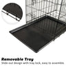 Wire Dog Cage Foldable Crate Kennel 30in with Tray + Cushion Mat Combo