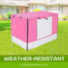 Wire Dog Cage Foldable Crate Kennel 30in with Tray + PINK Cover Combo