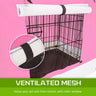 Wire Dog Cage Foldable Crate Kennel 36in with Tray + PINK Cover Combo