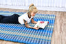 BLUE Roll Out Mattress Foldout Mat LARGE relaxation, day bed, camping or Yoga Matt Natural Kapok Filled_ 150 x 200 cm