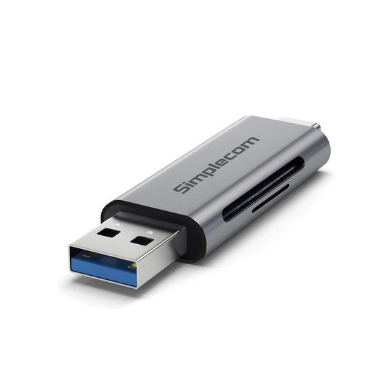 Simplecom CR402 SuperSpeed USB-C and USB-A SD/MicroSD Card Reader USB 3.2 Gen 1 (USB 3.0)