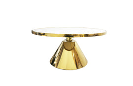 Glam Gold 90cm Coffee Table - White Marble