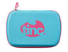 Tinc Two-Colour Hard Top Pencil Case : Blue With Pink Zip