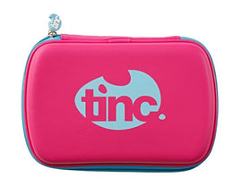 Tinc Two-Colour Hard Top Pencil Case : Pink With Blue Zip