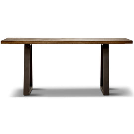 Begonia Dining Table 180cm Live Edge Solid Mango Wood Unique Furniture - Natural
