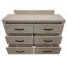 Foxglove Dresser 6 Chest of Drawers Solid Wood Tallboy Storage Cabinet - White