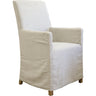 Ixora  Dining Chair Set of 4 Fabric Slipcover French Provincial Carver Timber