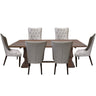 Florence  7pc Dining Table Set 180cm with 6 Fabric Chair French Provincial