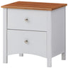 Lobelia Bedside 2pc Bedroom Set Drawers Nightstand  Storage Cabinet - White