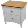 Lobelia Bedside 2pc Bedroom Set Drawers Nightstand  Storage Cabinet - White