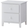 Wisteria Bedside 2pc Bedroom Set Drawers Nightstand  Storage Cabinet - White